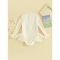 thumbnail image 5 of Yunliwuli Kids Girls Bikini, Long Sleeve Swimsuit Flower Ruffled Solid Swimwear for Summer Beach, 5 of 10