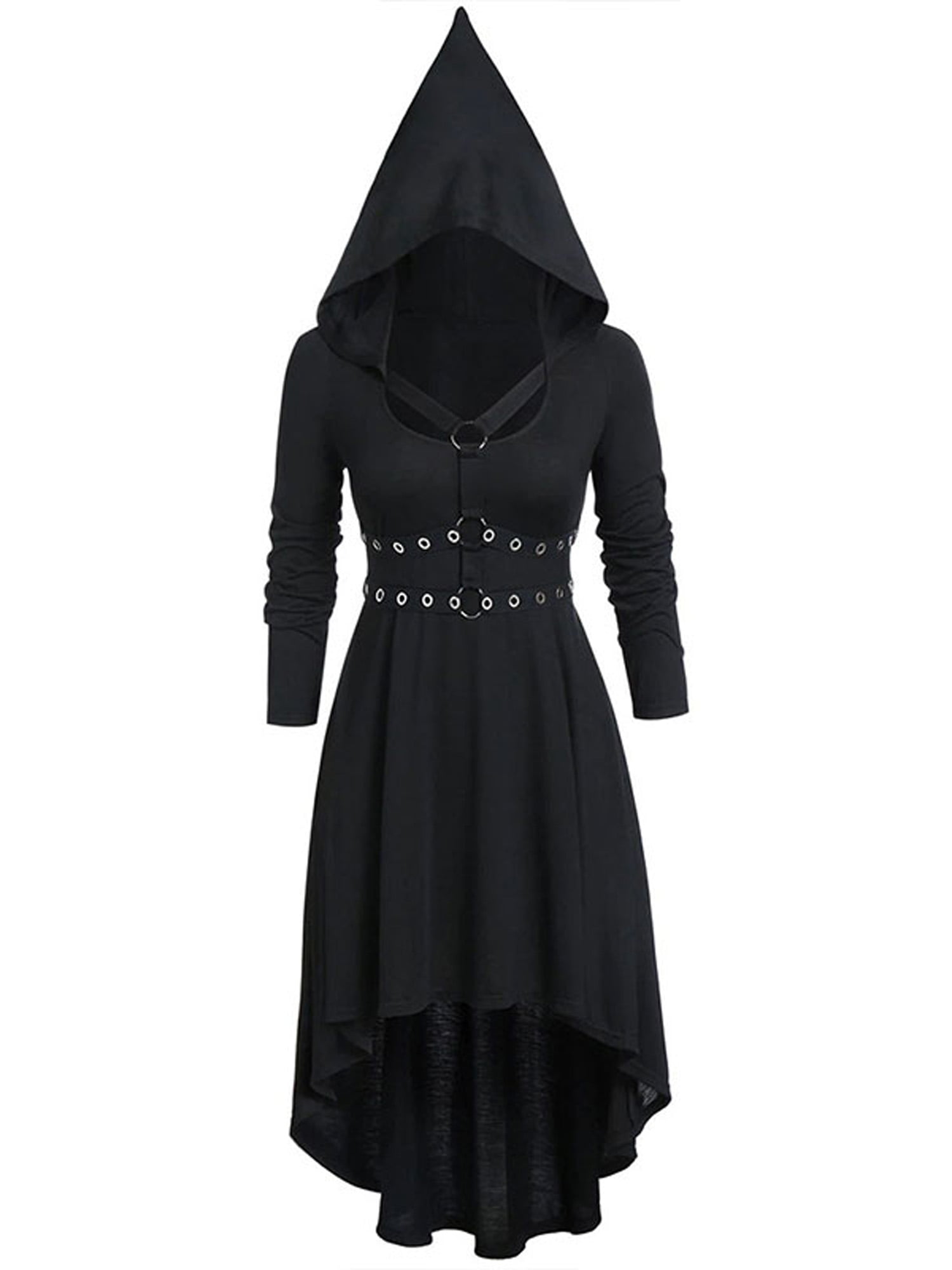 Buy Womens Vintage Gothic Long Sleeve Hooded Party Evening Medieval ...