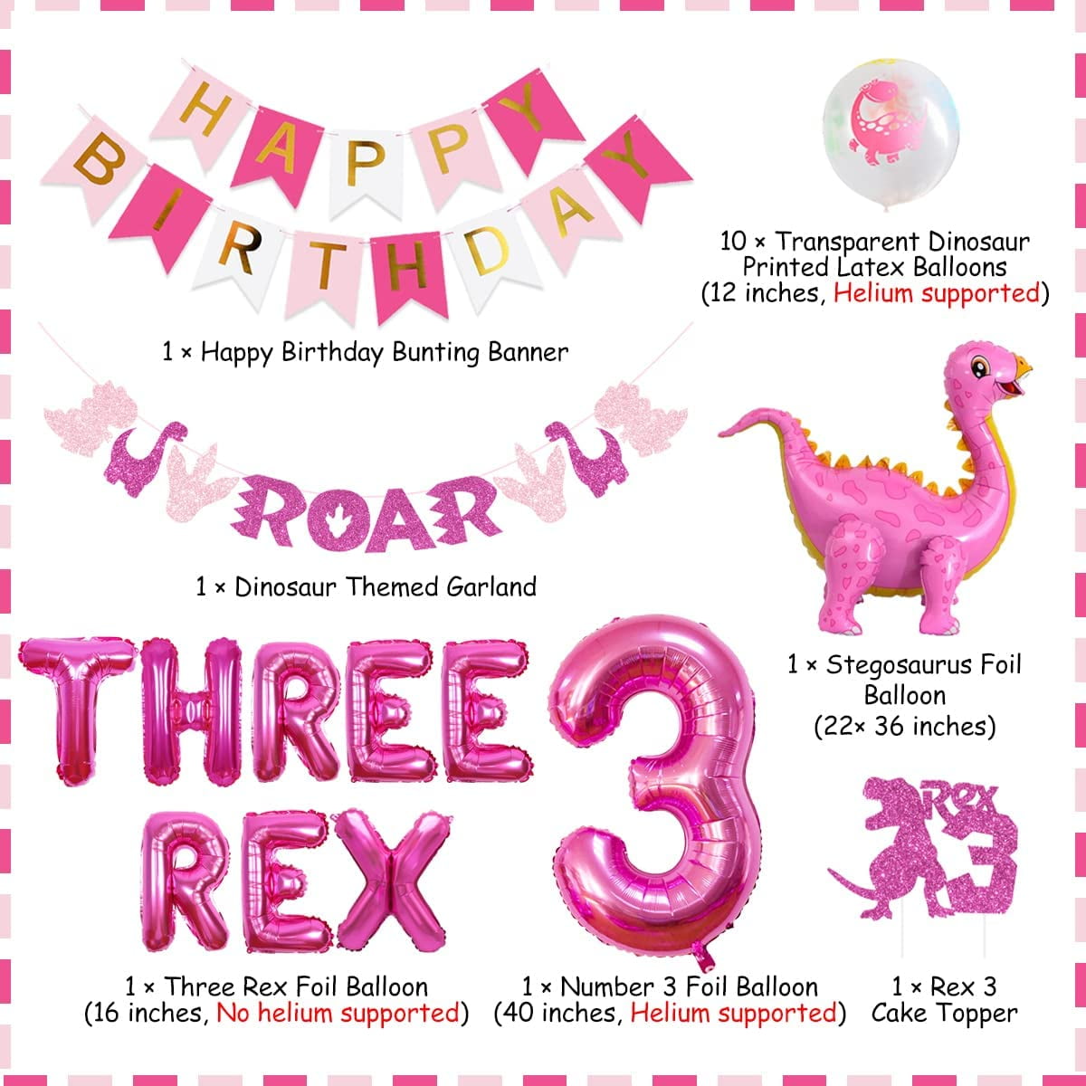 Party Decorations Dinosaur Birthday Party Supplies Include Dinosaur Themed  Banner, Balloons and Cake Topper for Kid′ S Party Supplies - China Happy  Birthday Banner and Latex Balloon price