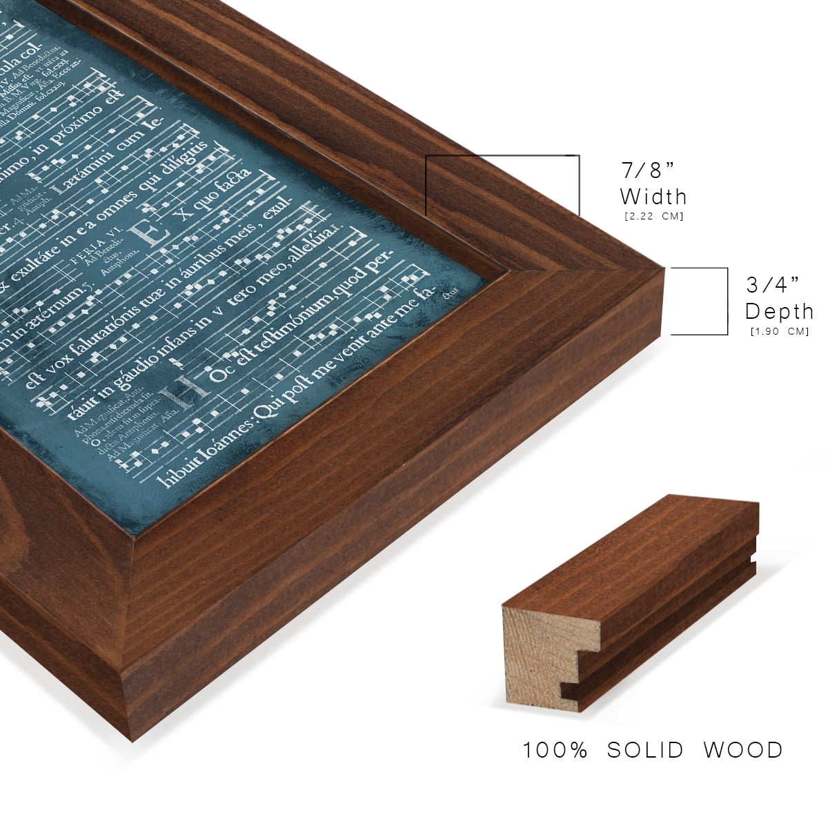 Graphic Songbook I -Framed Print w/glass-Chestnut