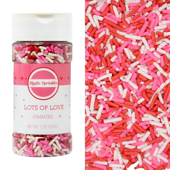 Mystic Sprinkles Lots of Love Jimmies 3 Ounce Bottle