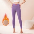 thumbnail image 5 of SGMVNU Lined Leggings Women - High Waisted Winter Yoga Pants Tummy Controls Soft Thermal Warm for Hiking Workout(Purple, XXL), 5 of 6