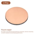 thumbnail image 3 of Uxcell Pure Copper Sheet, 2Pack 2" x 0.16" 6 Gauge T2 Copper Metal Round Plate, 3 of 5