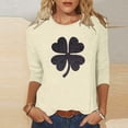 thumbnail image 2 of hotojiny St Patricks Day Shirt Women Tops Plus Size 3/4 Sleeve Cute Tops Crew Neck Printed Shirts Summer Outfit St. Patrick's Day Gift, 2 of 7