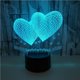 thumbnail image 4 of Injueey 7 cambio de color 3D holograma amor corazón lámpara USB acrílico luz para el hogar Kits de decoración para fiestas negro Injueey HA025184-01, 4 of 6