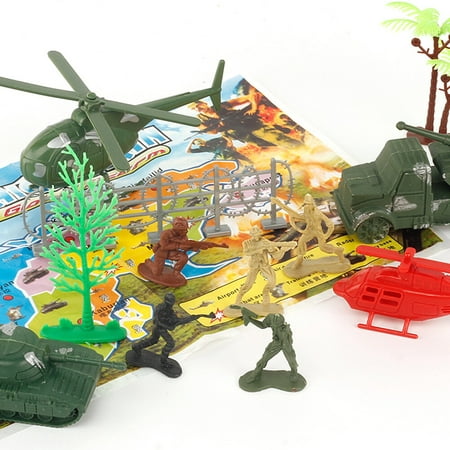 

military model toys 61pcs Military Sand Table Model Toy Military Playset Toy Party Favor Birthday Gift Prize Toy for Kids (Mixed Style and Color)