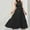 Black, variant on Women's Casual Summer Dress Puffy Sleeveless Solid Color Straps Gingham Flowy A-Line Organza Maxi Long Dress Summer Vacation Sundress Hot Pink XL