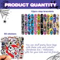 thumbnail image 4 of Halloween Nightmare Before Christmas Slap Bracelets Bulk Nightmare Before Christmas Stickers Halloween Christmas Party Favors Halloween Trick or Tread Skeleton Demon Party Supplies Party Decoration, 4 of 5