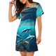 thumbnail image 2 of Easygdp Hawaiian Ship Dolphin Camisón de manga corta para mujer, informal, estampado, 2 of 6