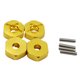 thumbnail image 1 of Vogacara RCGOFFLOW-rueda de montaje hexagonal para coche teledirigido, adaptador fuerte para vehículos de carretera 1/18 Wltoys A959 A979 A969 Kits de construcción modelo Dorado, 1 of 6