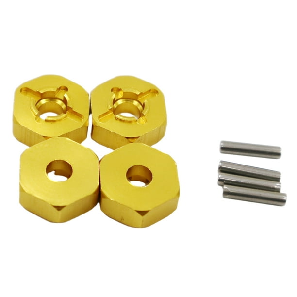 Vogacara RCGOFFLOW-rueda de montaje hexagonal para coche teledirigido, adaptador fuerte para vehículos de carretera 1/18 Wltoys A959 A979 A969 Kits de construcción modelo Dorado
