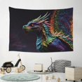 thumbnail image 6 of Easygdp Dragon with Colorful Tail Tapestry Wall Hanging, Wall Tapestries for Bedroom Aesthetic Living Room Office Decor 60x40in, 6 of 8
