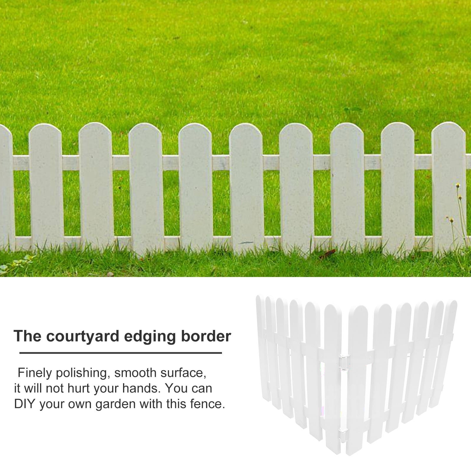 UPKOCH 2Pcs Portable Plastic Lawn Edging Fence for Garden and Pathway Border