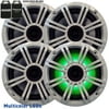 Kicker - Four OEM Replacement White LED 6" 390 Watt 2-Way Marine/Boat Car Audio Coaxial Speakers KM6LC