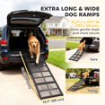 thumbnail image 3 of 75" Black Folding Dog Car Ramp – Portable & Wide for SUV, Truck, RV & Bed Access – Gentle Slope for Large & Aging Dogs – Steel Frame Design, 3 of 7