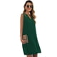 thumbnail image 5 of Vestido recto Wkior 2024 con cuello en V sin mangas para mujer verde M, 5 of 7