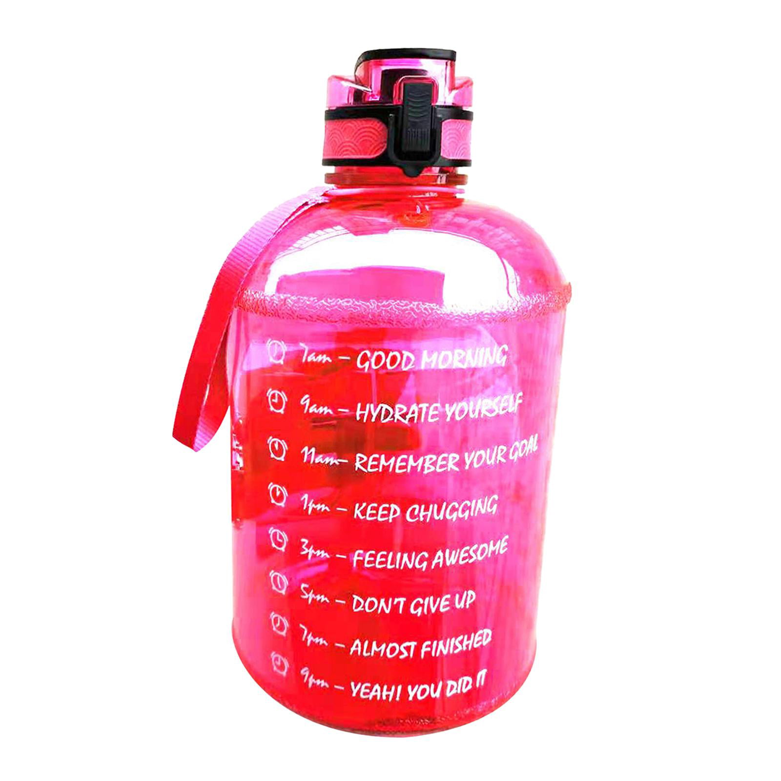 Travelwant 2200ml Time Marked Water Bottle - Water Bottle with Time Marker  - Extra Large Water Bottle/Water Jug Helps You Drink More Water