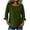 Green, variant on Womens Flare Cuff Tops Square Neck Three Quarter Sleeve Cotton Linen T Shirts Daily Loose Fit Casual Summer Blouses Purple 2XL