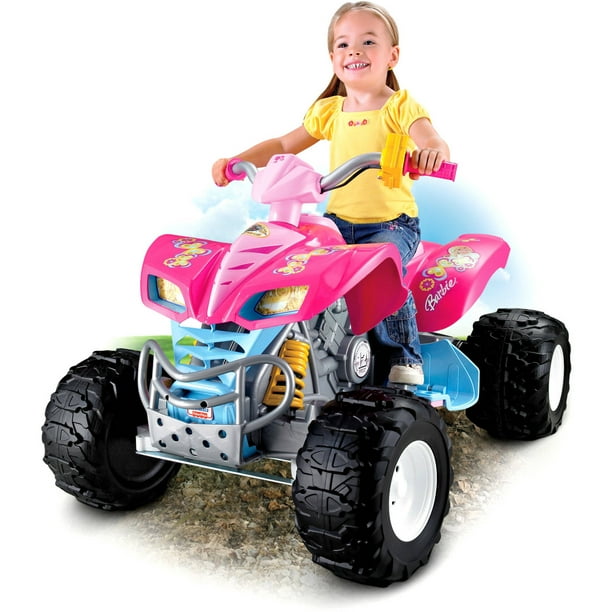 Power Wheels Kawasaki Barbie KFX 4Wheel ATV 12V Electric RideOn