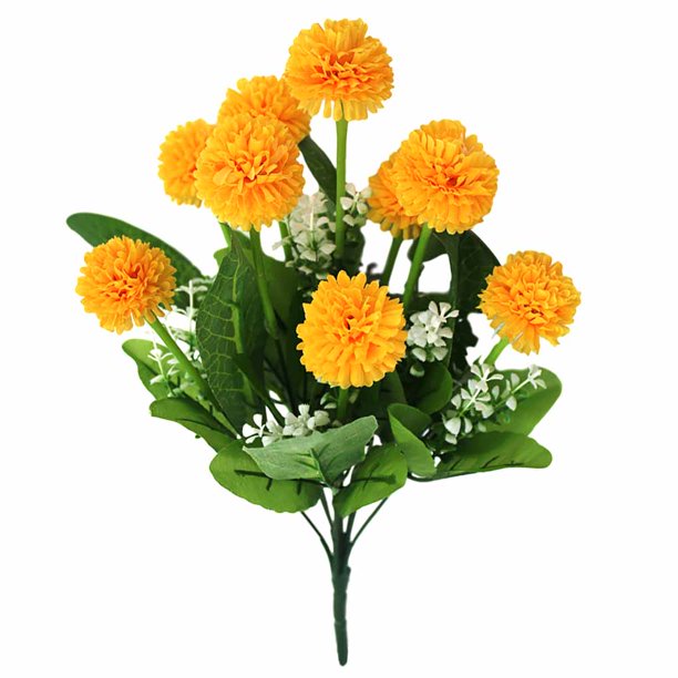 Ramo de flores de simulación de 9 cabezas, tela, adorno floral falso, decoración para el hogar, sala de estar, verde, rojo Yuarrent HA8158-04B
