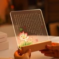 thumbnail image 2 of Modern Zen Light Box With Lotus And Scripture 18x16.5cm Buddhist Style Home Office Tabletop Decor Lamp, 2 of 4