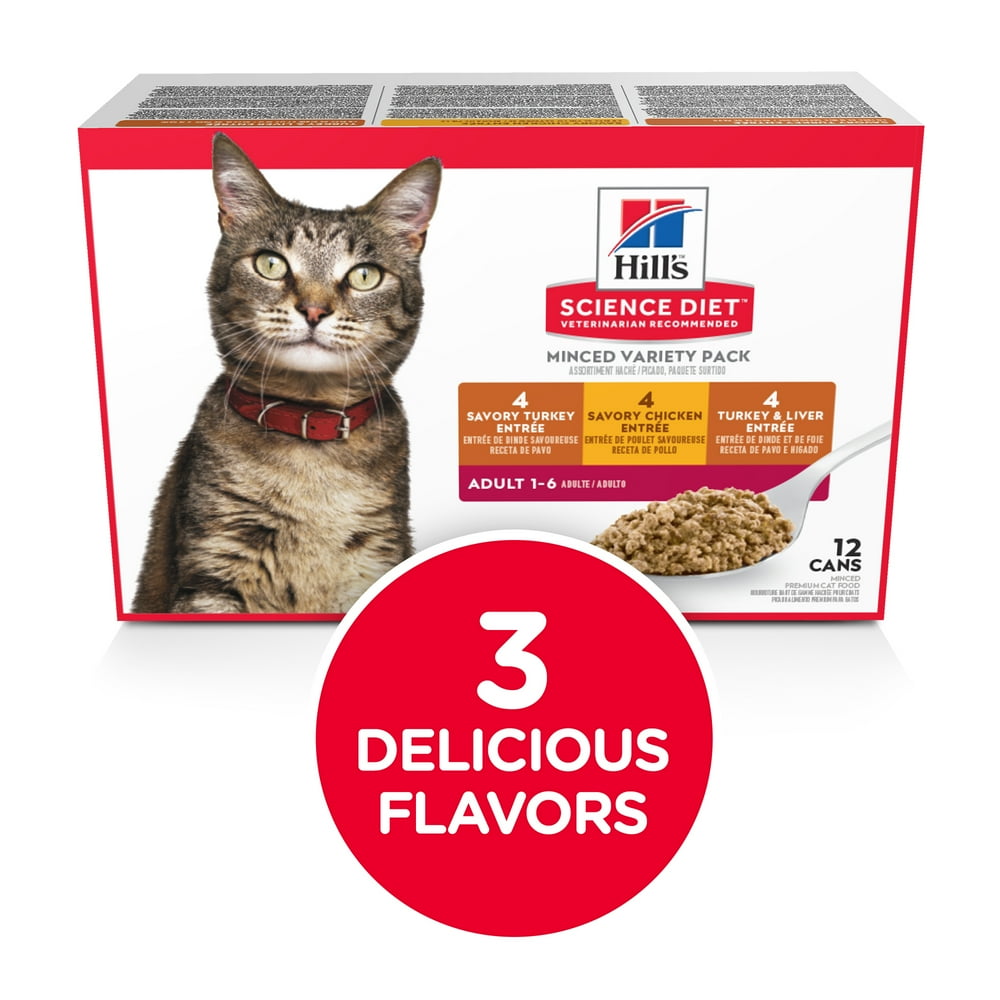 Hill's Science Diet Adult Canned Cat Food Variety Pack, Savory Entrée