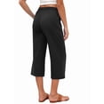 thumbnail image 7 of Siliteelon Womens Capri Yoga Pants with Pockets Drawstring Causal Lounge Pants, 7 of 7