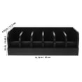 thumbnail image 2 of OUNONA Bamboo Belt Organizer Box for Storage Black 6Compartment Display Case with Exquisite Workmanship, 2 of 8