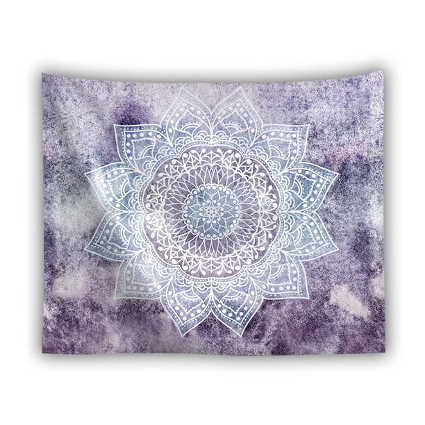 Tapicería de pared con diseño de mandala en microtela, 150 x 150 cm