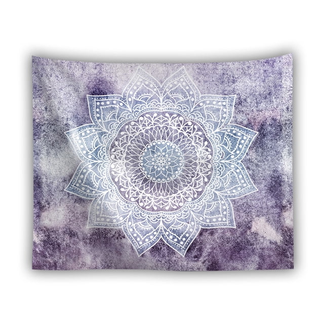 Tapicería de pared con diseño de mandala en microtela, 150 x 150 cm