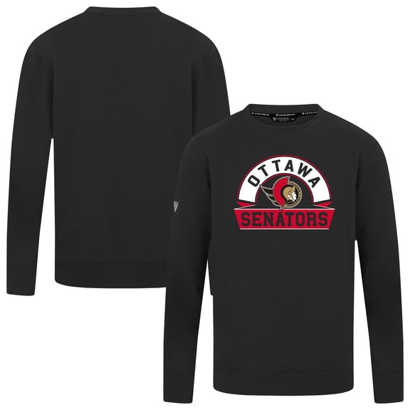 Men's Levelwear Black Ottawa Senators Mandate Banner Arch Pullover