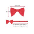 thumbnail image 3 of INSPIRAR CHIC Corbata de moño clásica de satén de color sólido para hombres en el Día del Padre para traje formal roja, 3 of 4