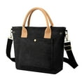 thumbnail image 2 of ibiyuan Large Canvas Tote Bag Women Retro Solid Color Canvas Messenger Bag Fashion Casual One Shoulder Daily Travel Shopping Handbag, 2 of 7