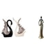 thumbnail image 1 of Elegantes figuras de cisne de cerámica y esculturas de arte tribal para escritorio, estantería, aniversario, chimenea y decoración del hogar., 1 of 8