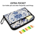 thumbnail image 2 of Accordion File Organizer with Zip Closure 13 Pockets Expanding File Folder Letter A4 Paper Document Organizer for Home Office Blue and White Porcelain-style, 2 of 7