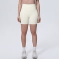 thumbnail image 4 of IWRICH High Waisted Biker Shorts for Women Tummy Control Lift Gym Workout Athletic Shorts Yoga Pants White XL, 4 of 9