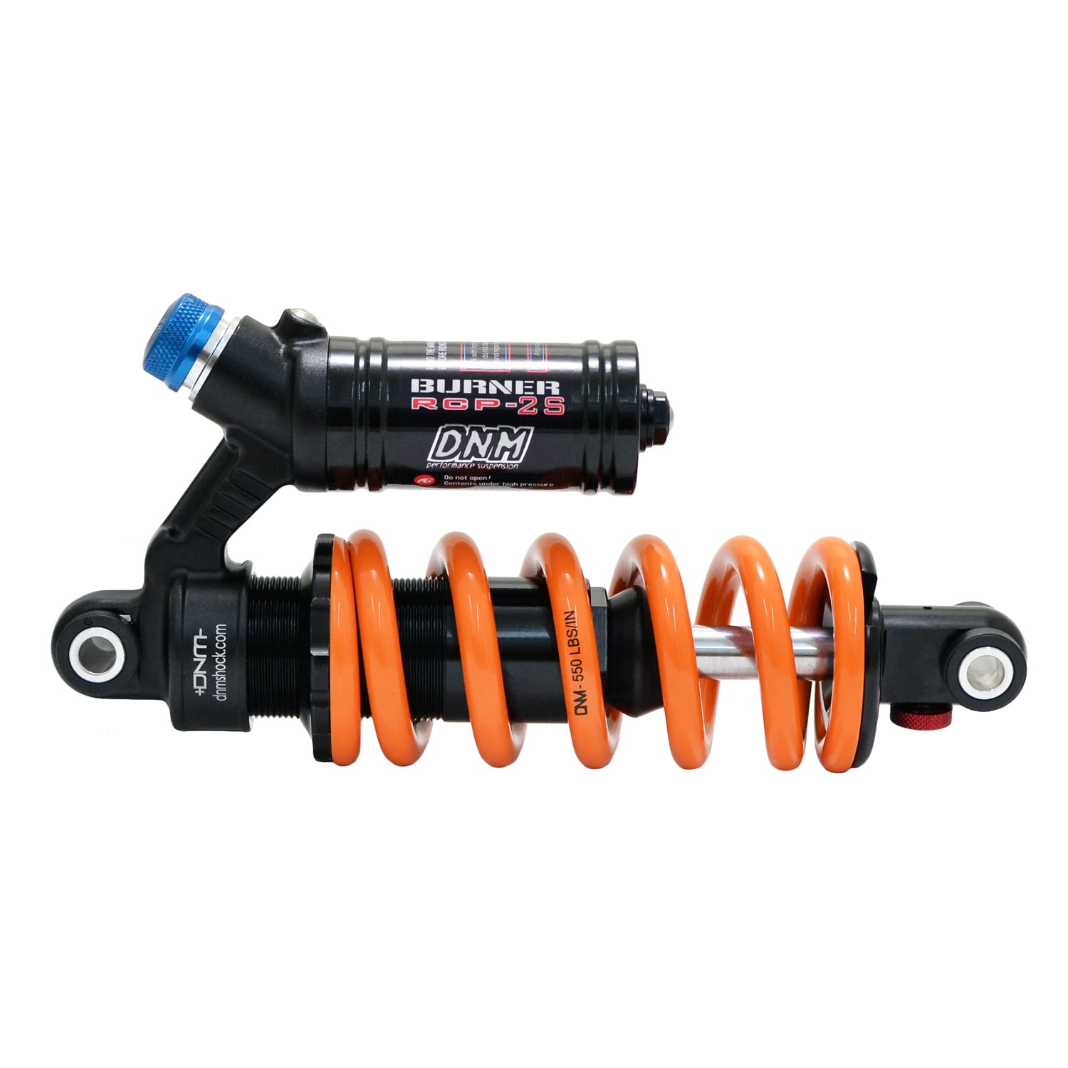 Orange Coil Spring DNM BURNER-RCP2S MTB Rear Shock - 190mm 550lbs