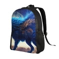 thumbnail image 2 of Fotbe Moonlit Blue Wolf Travel Laptop Backpack, Business Slim Sturdy Laptops Backpack, Water Resistant College School Computer Bag Gift for Men & Women Fits 15.6 Inch Notebook, 2 of 8