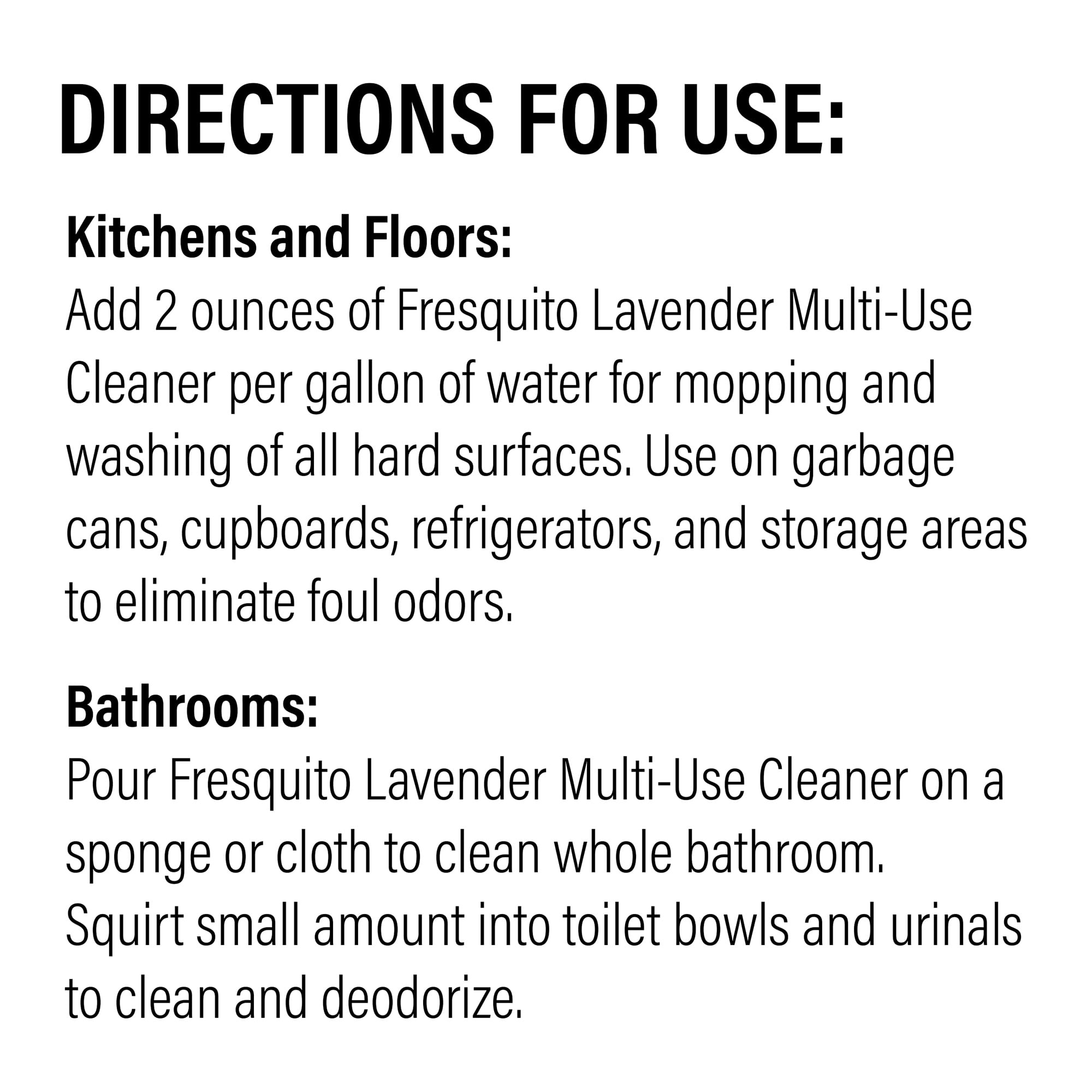 (4 pack) Fresquito Lavender Scented Multi-Use Cleaner, 128 Ounce