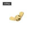 thumbnail image 3 of Brass Wing Nuts, M10 Butterfly Nut Hand Twist Tighten Fasteners 4Pack, 3 of 5