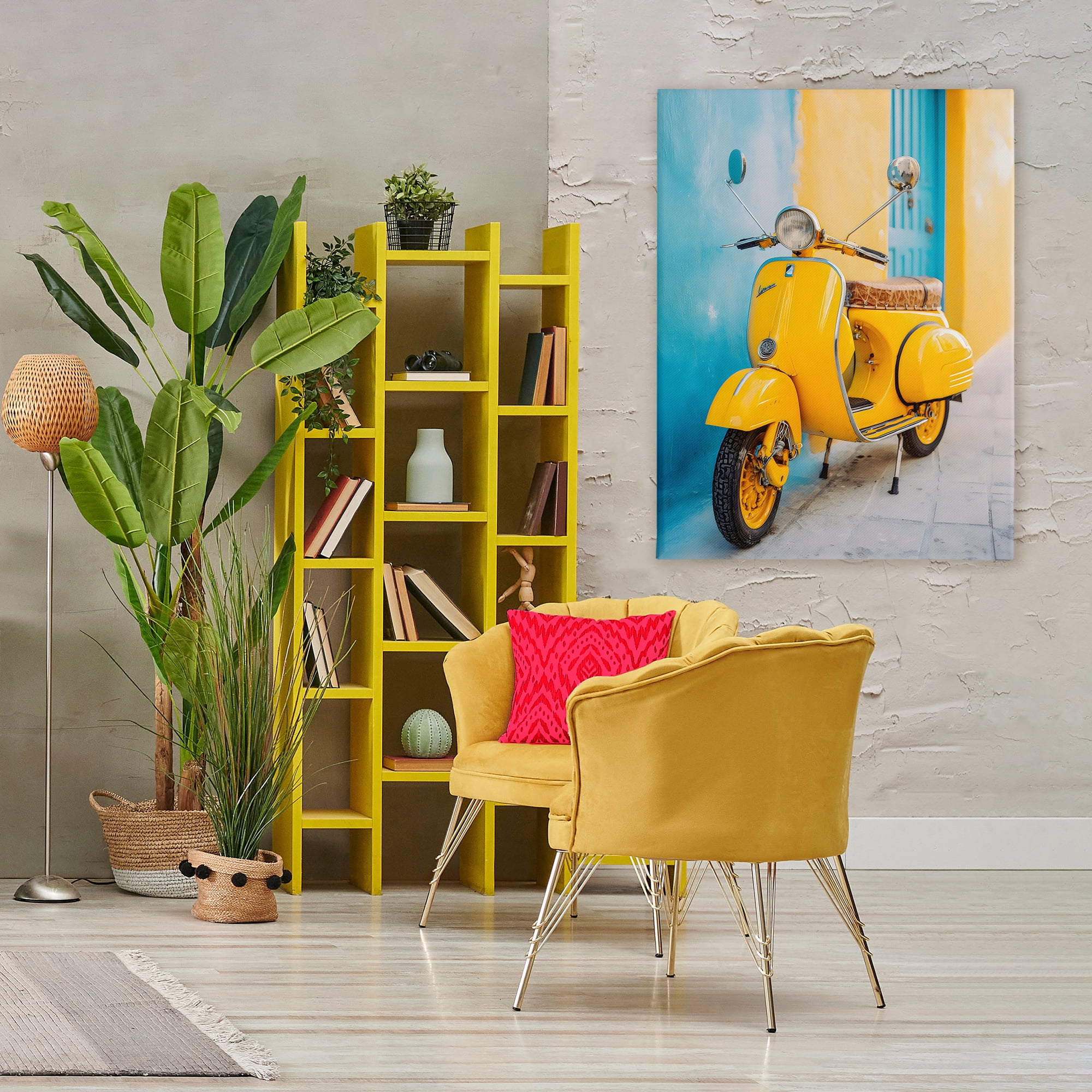 Stupell Industries Sunny Ride Vintage Moped Canvas Wall Art, design by Franklyn Gregory
