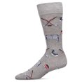 thumbnail image 4 of MeMoi Men's "Hockey Lovers" Rayon from Bamboo Blend Novelty Crew Sock - Mens - Male, 10-13, Light Blue, 4 of 7