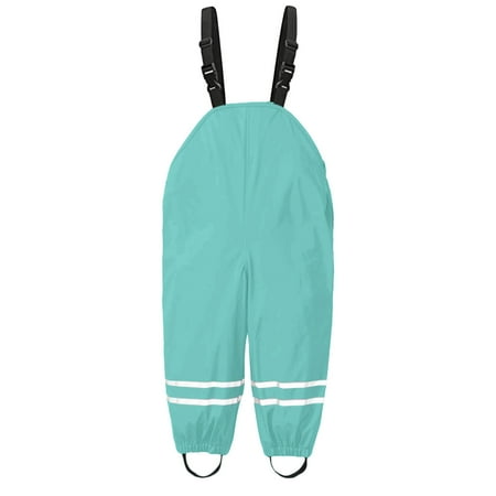 

Toddler Kids Boys Girls Rain Dungarees Windproof Waterproof Mud Jumpsuit ClothesNylon Stylish and