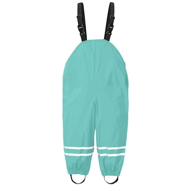 MIASHUI Salopette Imperméable pour Enfants Résistante à la Pluie pour l'Extérieur, Bleu, 3-4 Ans