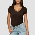 thumbnail image 2 of NJGRAE Plus Size Tops for Women Women’S Slub Knit T-Shirts Women's Summer Top Solid Color Versatile Fashion Short Sleeved Top Seamless Workout T-Shirts Xxl, 2 of 5