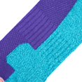 thumbnail image 3 of Odd Sox – Basix Purple Teal Peach Ankle Socks – Medium Unisex Size – Cushioned Cotton Blend with, 3 of 6