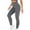 Grey, variant on Fsqjgq Womens Leggings Black Ribbed High Waisted Seamless Tights Pants Ankle Length Sports Workout Gym Yoga Leggings Jeggings G M