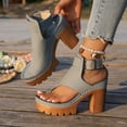 thumbnail image 5 of Caywon Women Gladiator Sandals, Chunky Heel Toe Ring, Ankle Strap Thick Sole Dressy, Comfortable Ladies Shoes Sandalias Cuña Mujer, 5 of 9