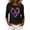 VKOYWKM-ZQR1-Black, variant on VKOYWKM Women's Breast Cancer Awareness Shirt 3/4 Sleeve Pink Ribbon Graphic Crewneck Soft Casual Support Top