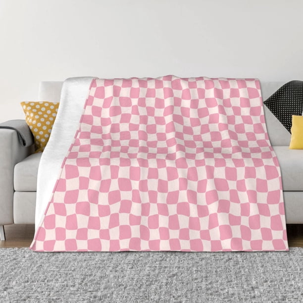 Fotbe Irregular Plaid Manta de Franela con Estampado, Manta Ultrasuave para Cama, Sofá, Auto, Hipoalergénica y Antibolitas-80"x60"